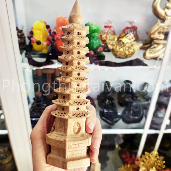 Tháp Văn Xương gỗ ĐÀO 7,9,13 tầng phong thủy