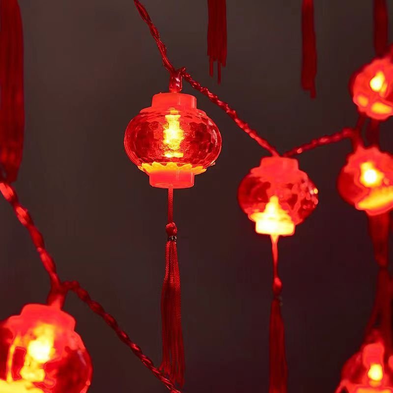 Dây Đèn Lồng Trang Trí 18 Bóng Đèn Lồng Trang Trí Dịp Lễ, Tết