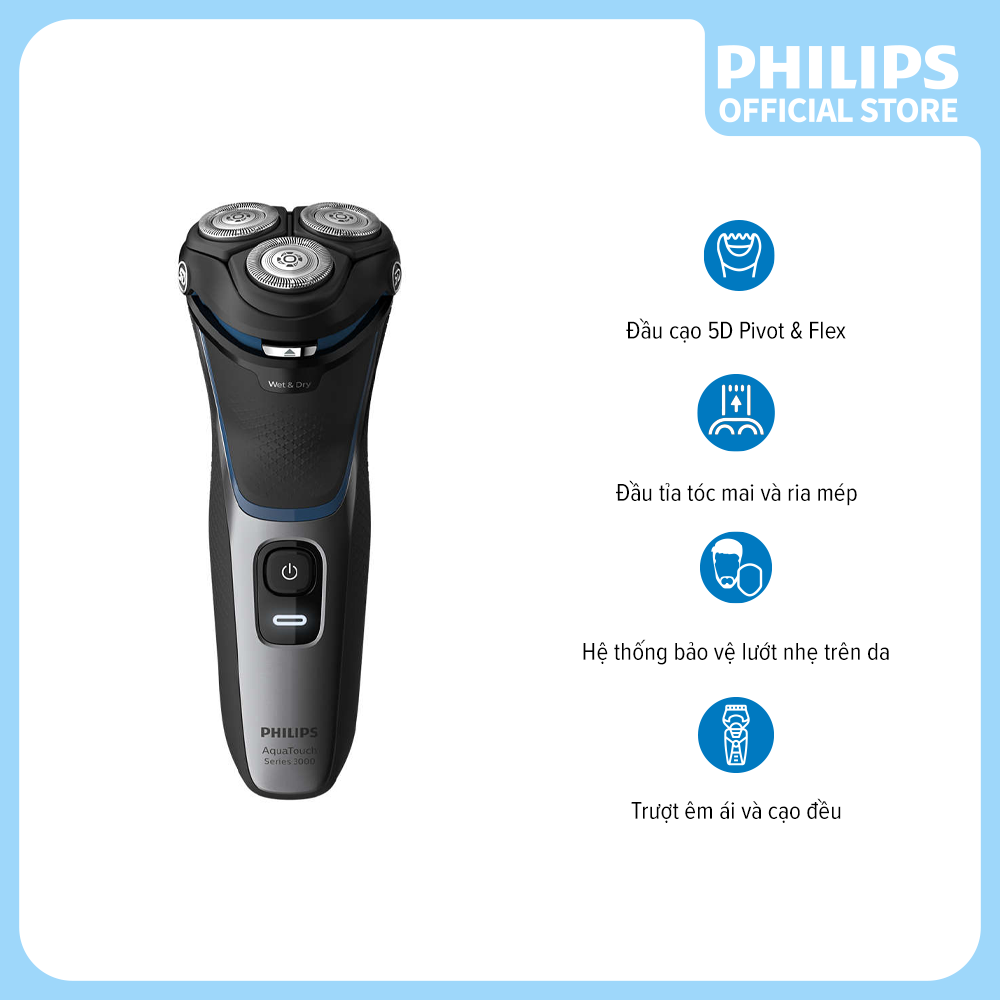 Máy cạo râu cầm tay Philips S3122/51 - An toàn - Dễ chịu cho da