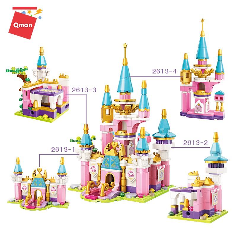 Đồ chơi xếp hình Lâu đài hoa đại dương 8 trong 1 cho bé gái Qman 2613: