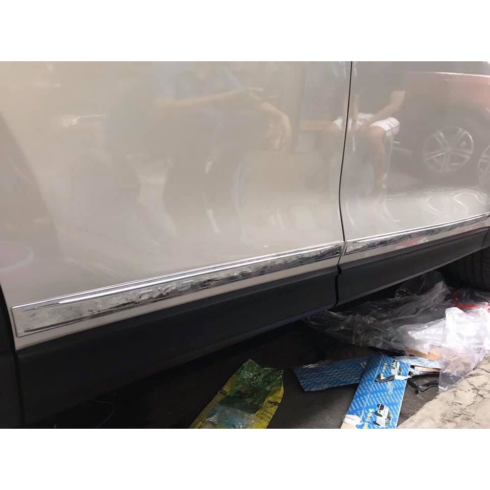 Ốp nẹp sườn hông xe Mazda Cx5, CX-5 2018- 2022, Nẹp hông xe Mazda Cx5 nhựa mạ crom cao cấp