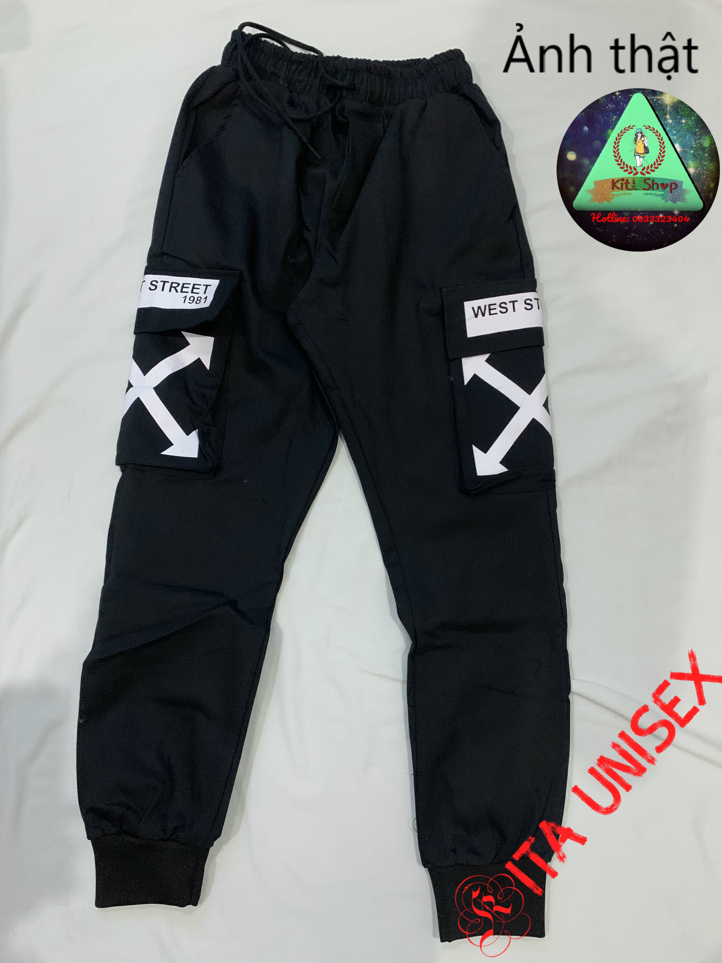 Quần Jogger Nam Nữ Unisex Túi Hộp Ulzzang Trẻ Trung Sành Điệu Năng Động Kita Unisex - Sọc X - Video thật