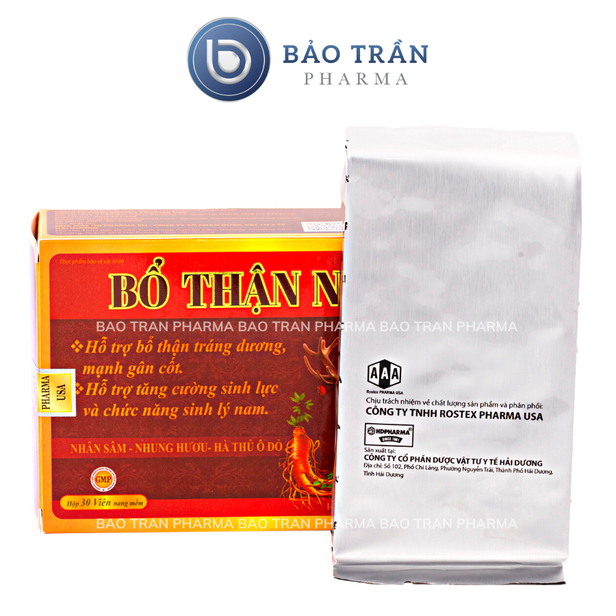 Viên uống sâm nhung Bổ Thận Nam tăng cường sinh lý, bổ thận, tráng dương - Hộp 30 Viên