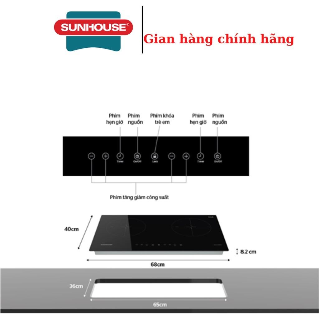 Bếp đôi điện từ Sunhouse SHB8100 - Hàng chính hãng