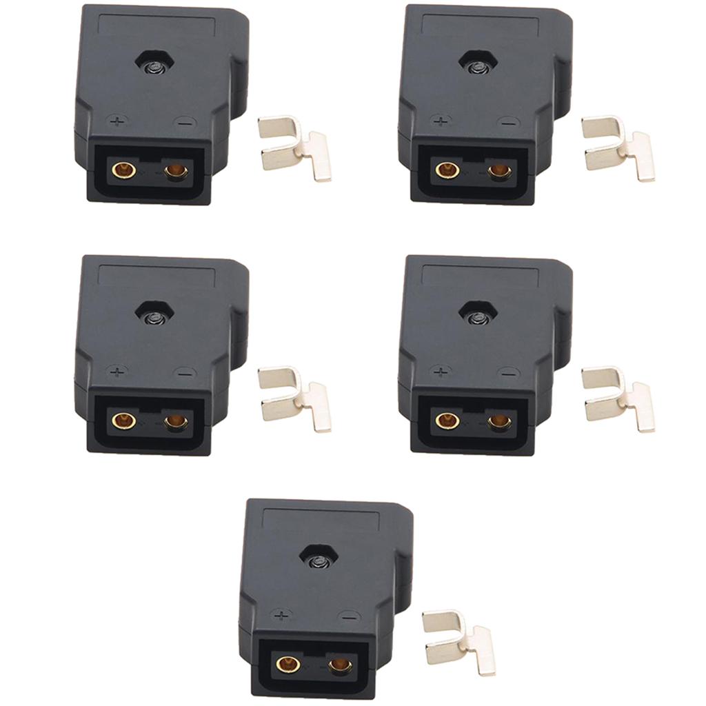 Pack of 5 Female D-Tap Plug Connector for DSLR Rig Power Cable V-mount Anton Battery Black