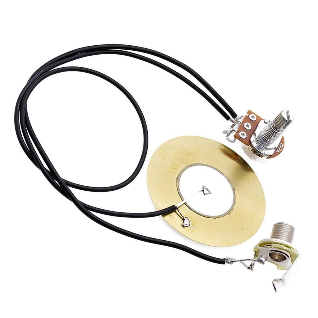 2x 6.35mm Pickup Piezo Transducer for Acoustic Guitar Ukulele Box