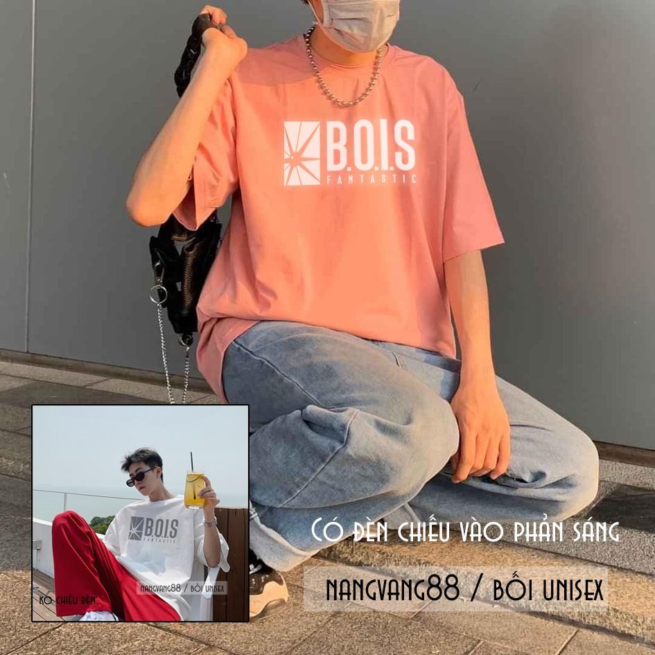 Áo Thun Unisex B.O.I.S Thiết Kế Phản Quang Tay Lỡ Nhiều Màu