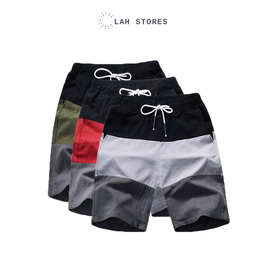 Quần short đũi nam nhập khẩu, phối 3 màu cá tính