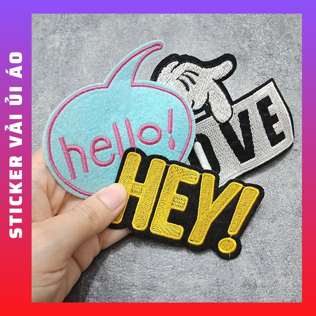 Sticker Patch Ủi Quần Áo,BALO phụ kiện thời trang dùng để trang trí quần áo !