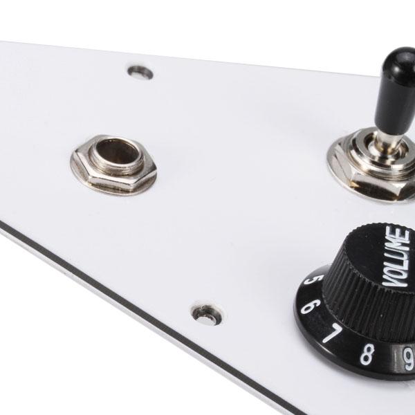 White 3 Ply Loaded Prewired Pickguard for Flying V Guitar