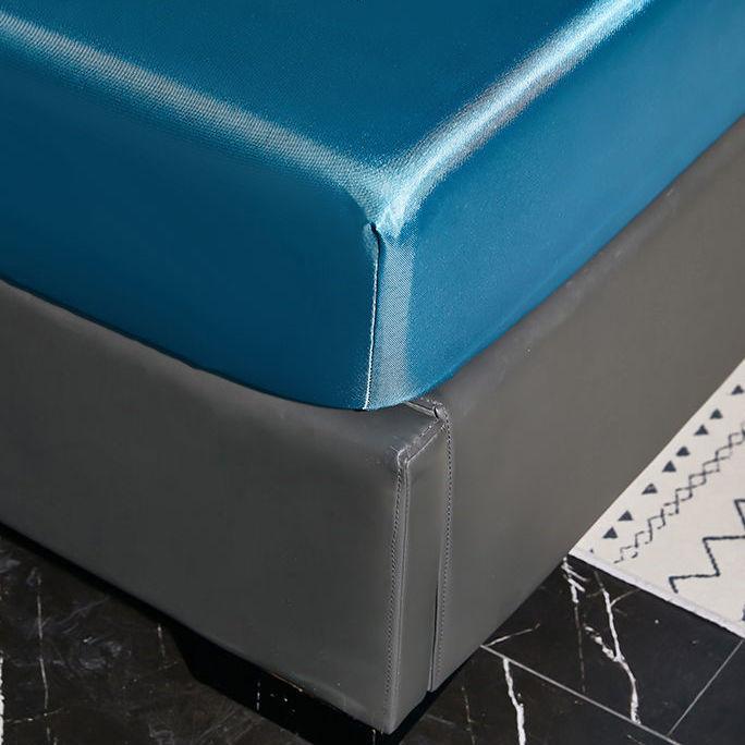Lụa Satin Trang Bị Tấm Đồng Màu Bọc Nệm Thun Giườngbăng Lụa Satin 180X220Cm có Thể Giặt Bằng Máy