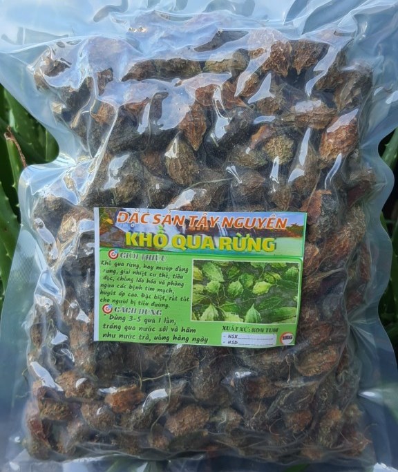 Đặc Sản Kon Tum - Trái Khổ Qua Rừng Sấy Khô Thơm Ngon Hiệu Đặc Sản Và Dược Liệu Kon Tum 1Kg - Ocop 3 Sao