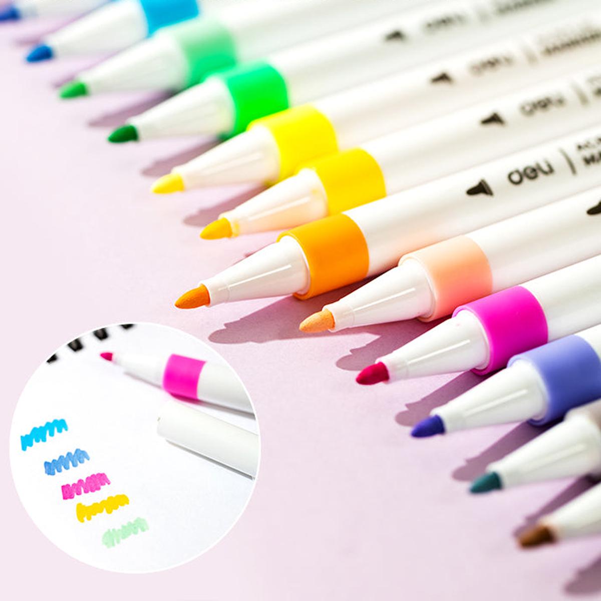 Hộp 12 Bút Marker Acrylic - Deli EC189-12