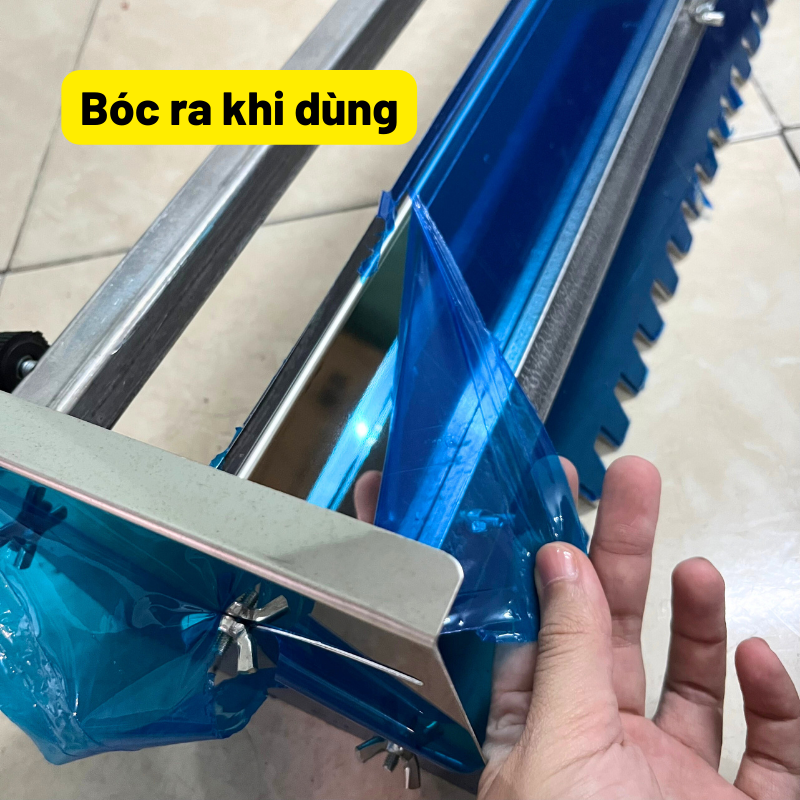 Máng Kéo Răng Cưa INOX - Bay Răng Cưa Ốp Lát Gạch - Bay Kéo Răng Cưa Tạo Rãnh Dán Gạch - Từ 60cm Kéo Dài Đến 110cm