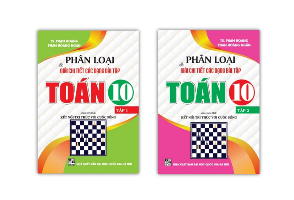 Sách - Combo Phân loại và giải chi tiết các dạng bài tập toán 10 tập 1 + 2