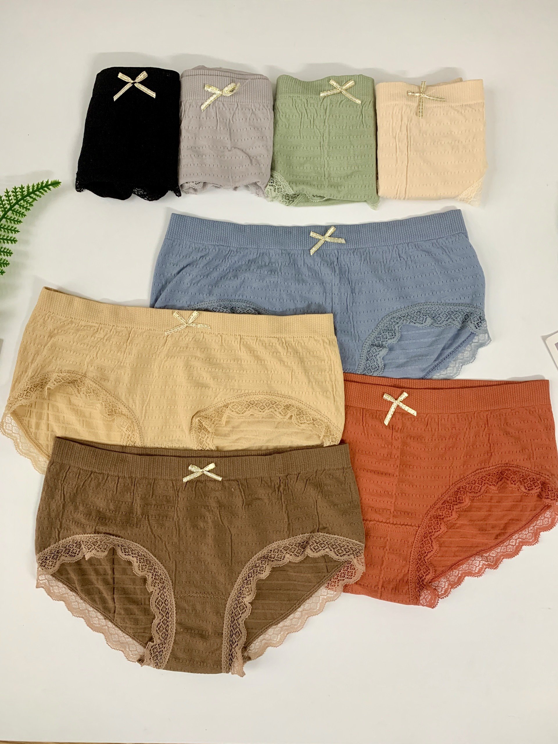 Quần lót nữ nhăn chất Cotton co giãn thấm mồ hôi
