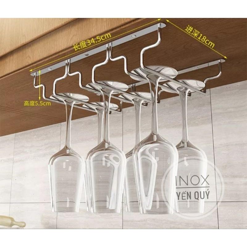 INOX 304 GIÁ KỆ TREO LY SÂU 18CM 3/4/5/6/7 HÀNG CHẤT LIỆU BẰNG INOX 304