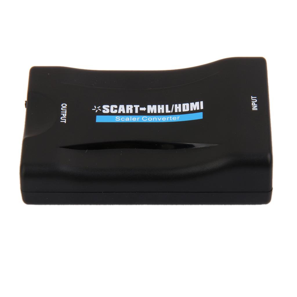 SCART to 1080P HDMI Audio Converter Scaler Box with Cable for HDTV HD Monitor + Hdmi To Scart Converter