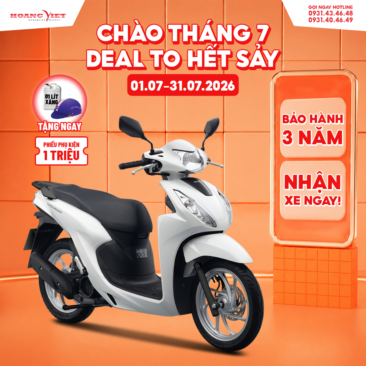 Xe Máy Honda Vision 2026 - Phiên Bản Tiêu Chuẩn