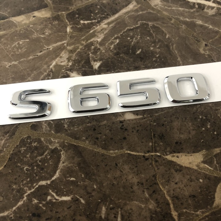Decal tem chữ S650 dán đuôi xe dành cho ô tô Mercedes Maybach