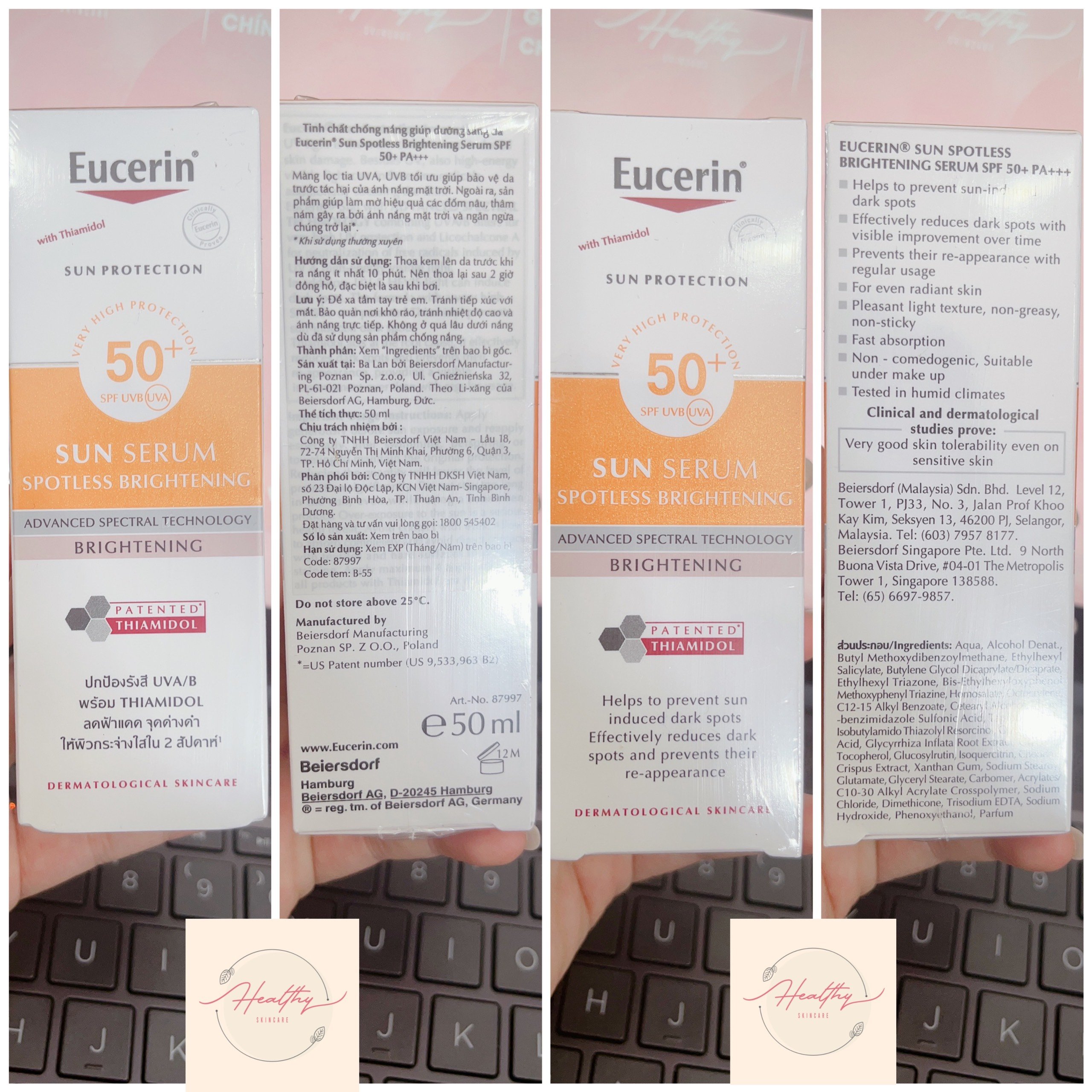 Kem chống nắng giúp dưỡng trắng da Eucerin Double SPF 50+