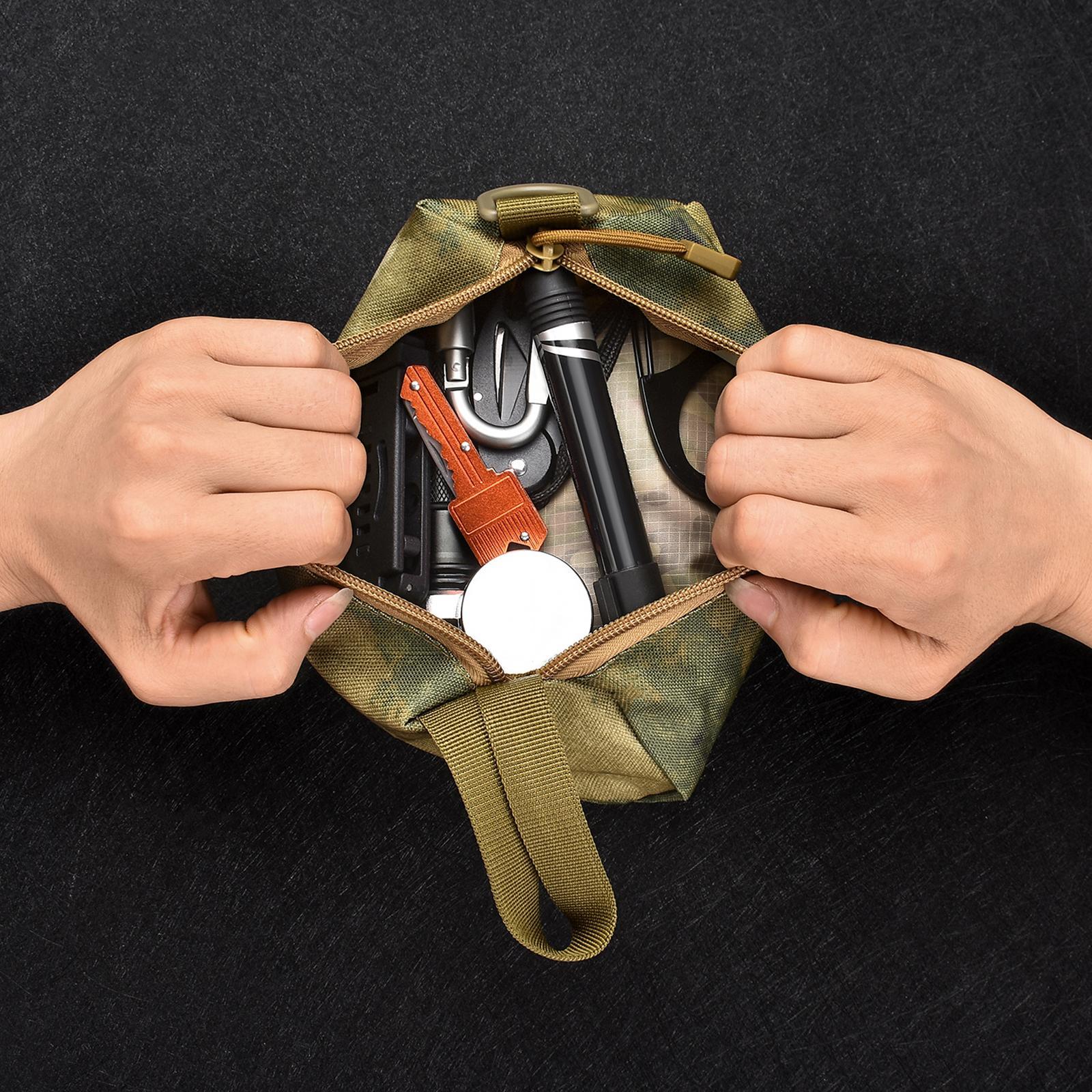 600D Oxford Cloth Multi Tool Bag, Phone Pocket Zipper Pouch for Traveling Unisex