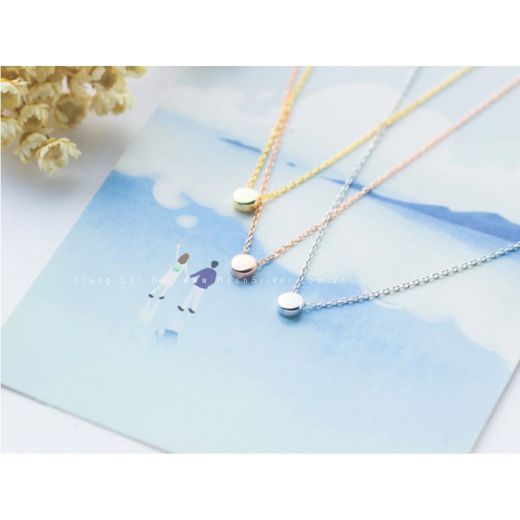 Dây chuyền bạc mặt tròn nhỏ