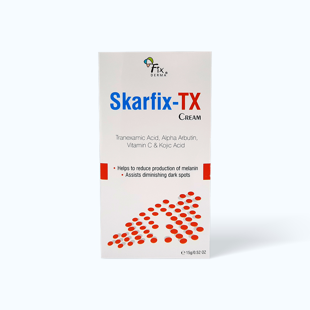 Kem dưỡng FIXDERMA Skarfix-TX giúp làm mờ vết thâm, đốm đen, giúp da sáng mịn, đều màu (Tuýp 15g)