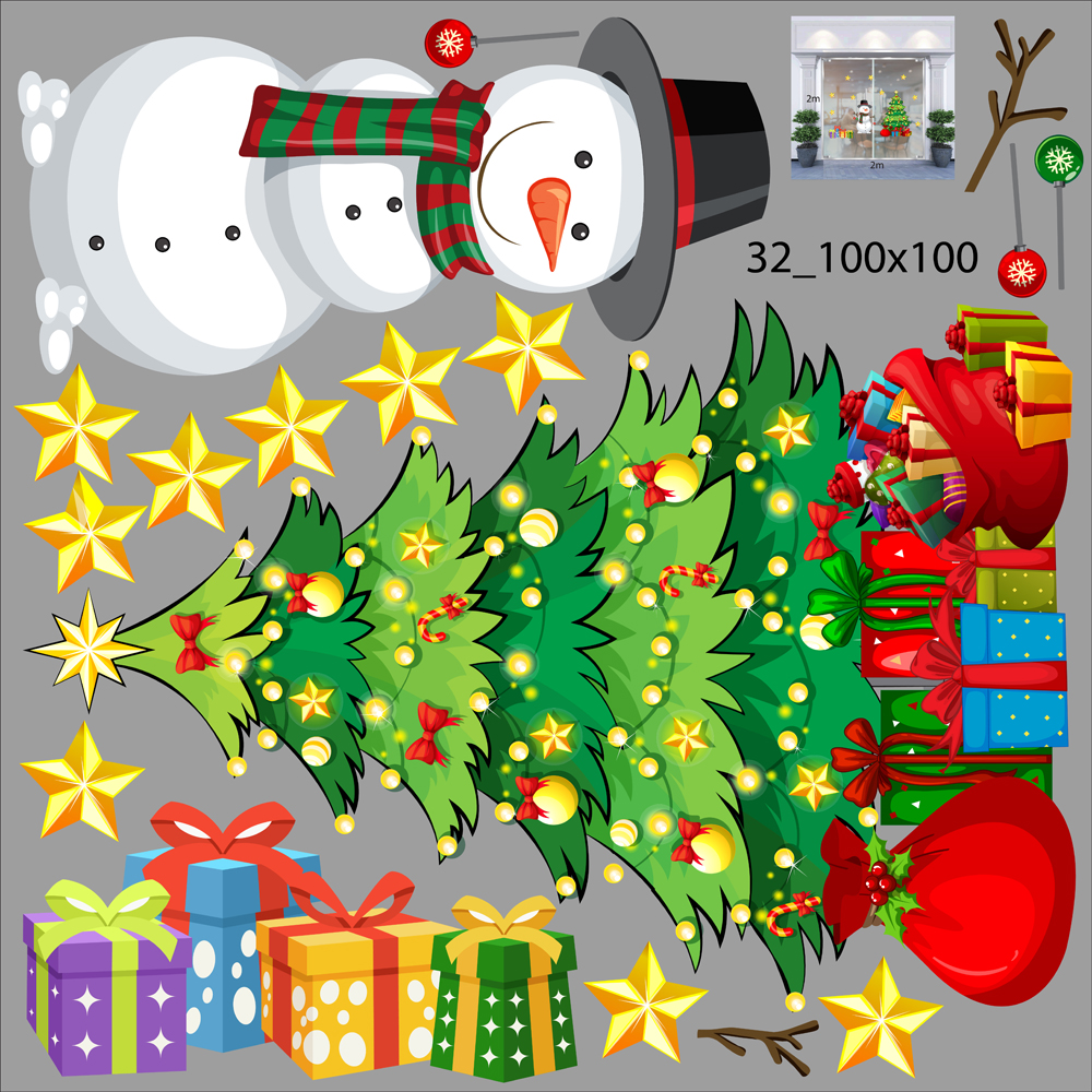DECAL TRANG TRÍ NOEL 2021 COMBO SỐ 1
