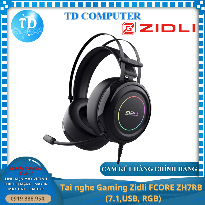 Tai nghe chụp tai Zidli ZH7RB LED - Hàng chính hãng PATECH phân phối