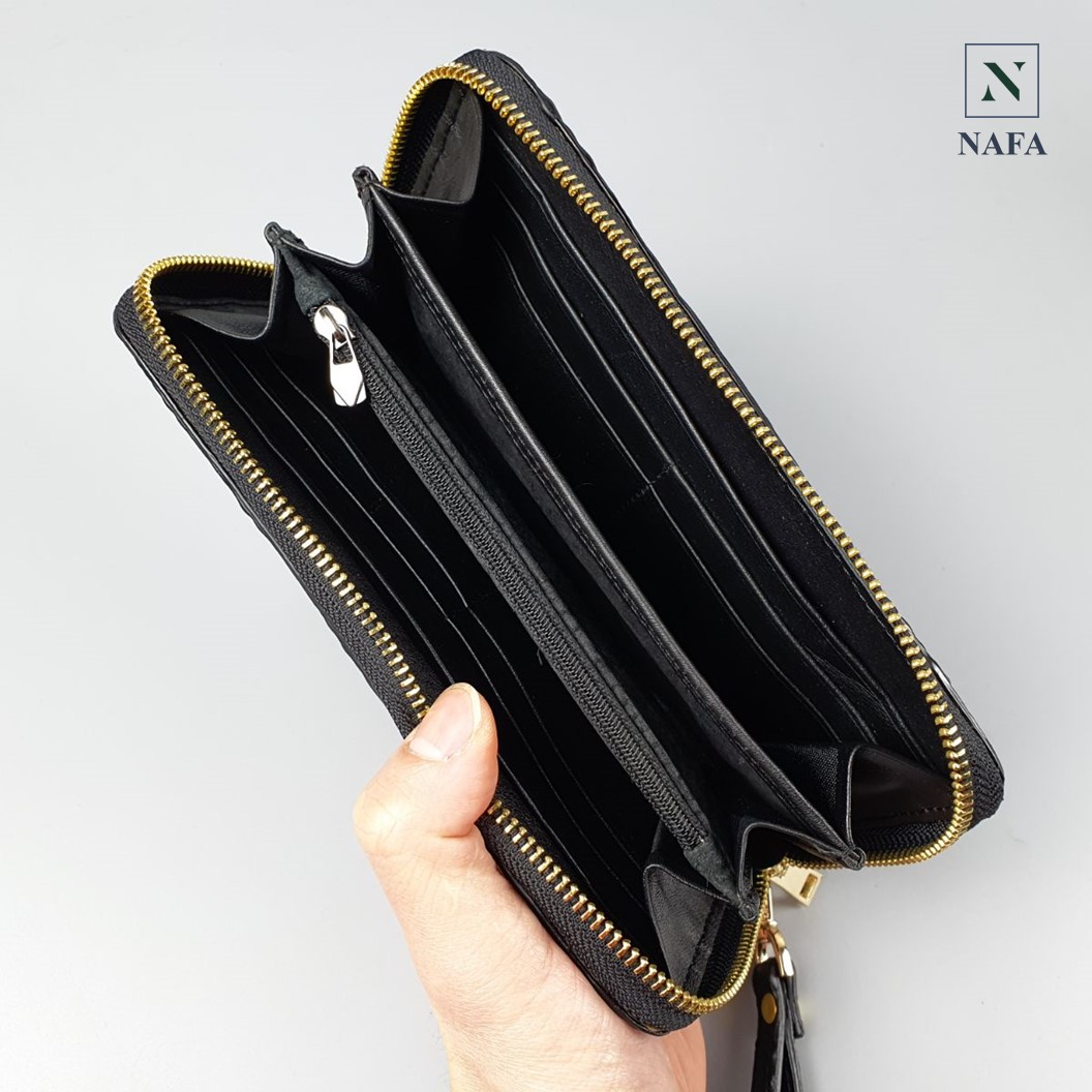 Ví dài cầm tay nam nữ da cá sấu thật NAFA WL124 chất liệu cao cấp bền bỉ và sang trọng - BH 3 năm
