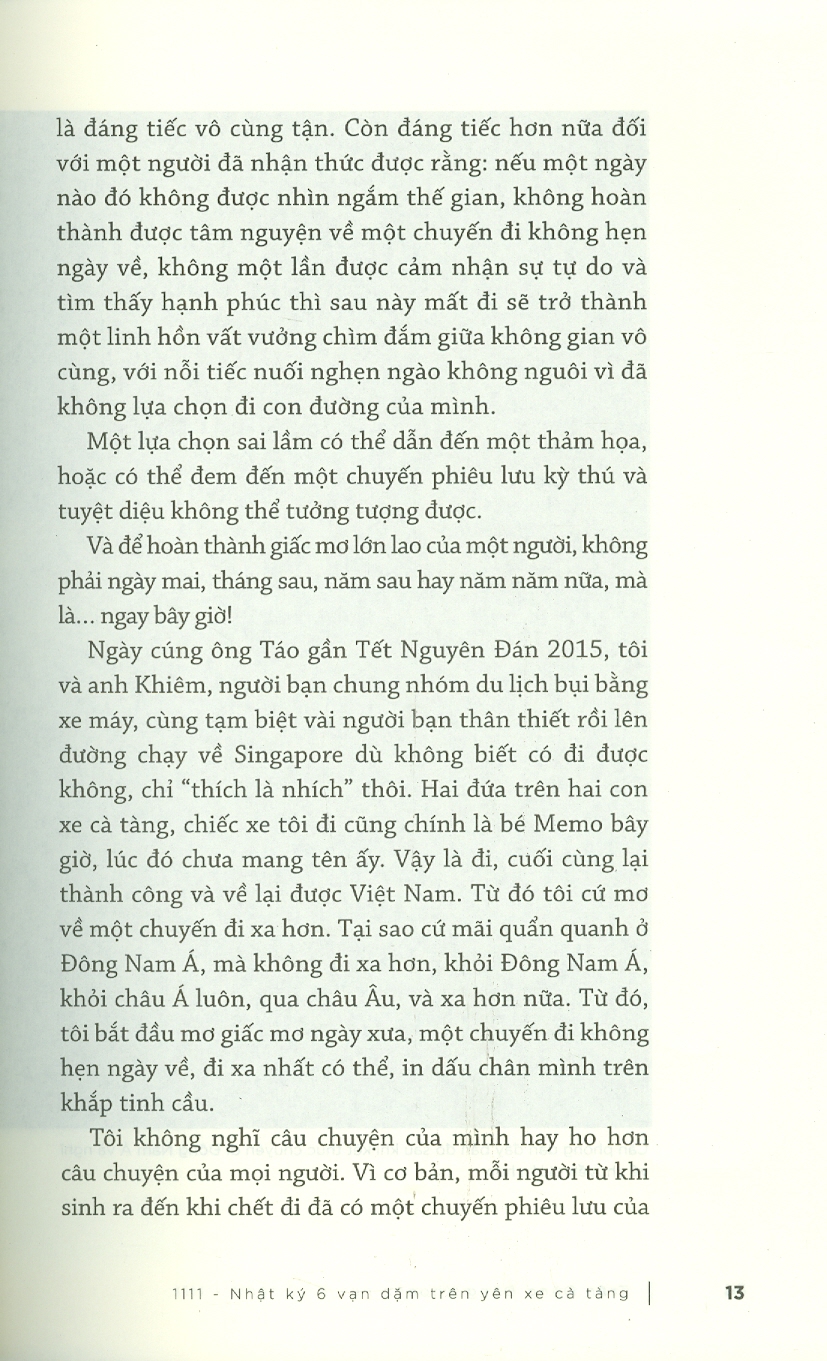 1111 - Nhật Ký Sáu Vạn Dặm Trên Yên Xe Cà Tàng