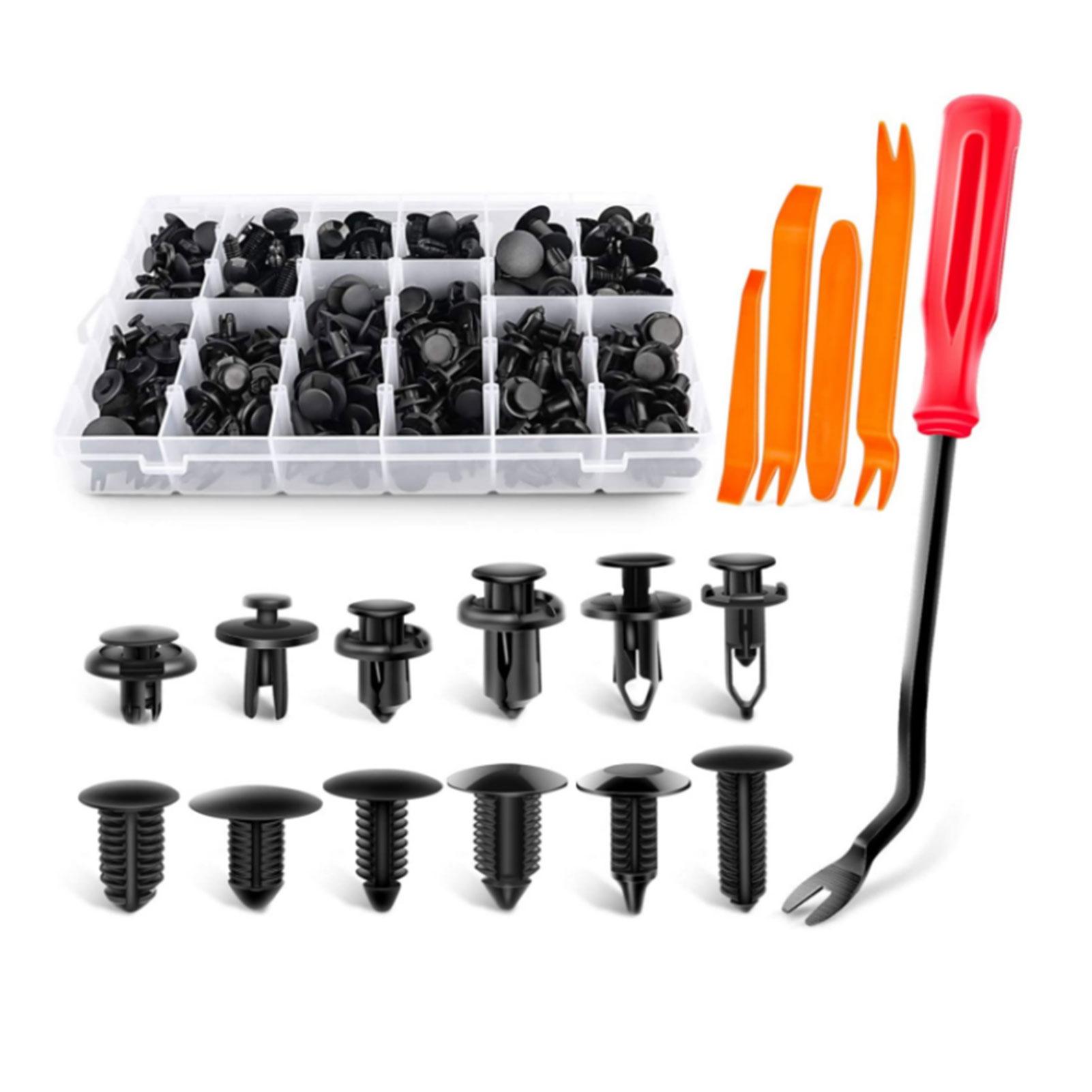 240Pcs Bumper Retainer Clips Plastic Rivets Car Fasteners Push Retainer Kit Car Door Trim Clip