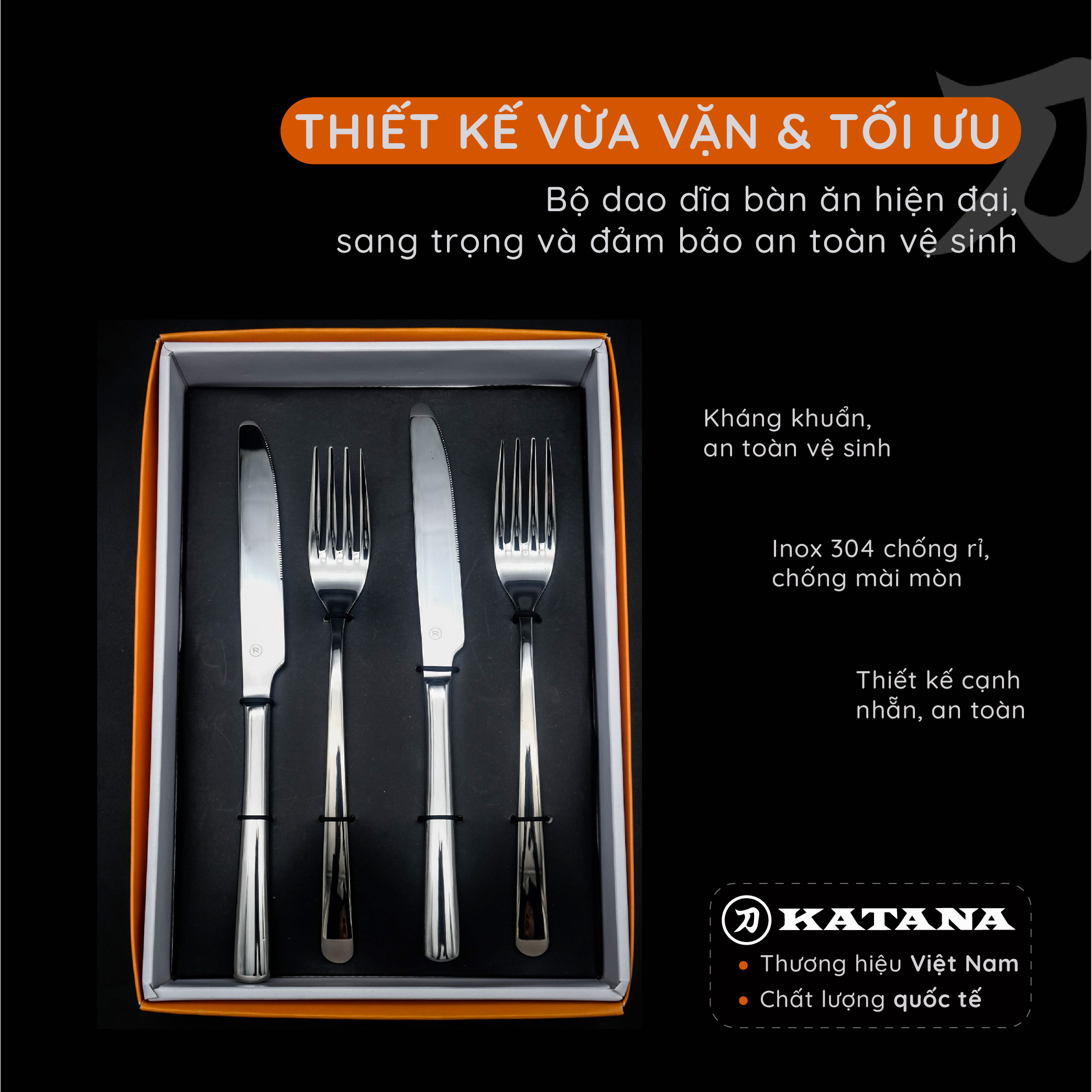 Set 16 dao dĩa ăn steak KATANA - KATA140