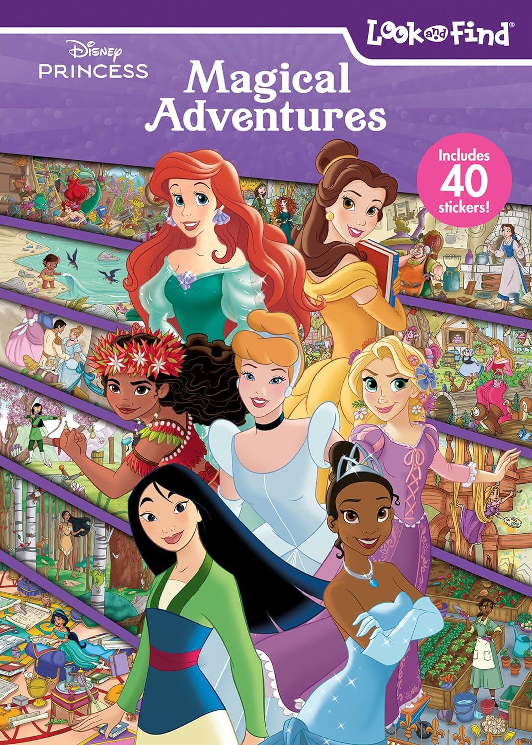 Sách ngoại văn: Look And Find Sticker Book Disney Princess Magical Adventures