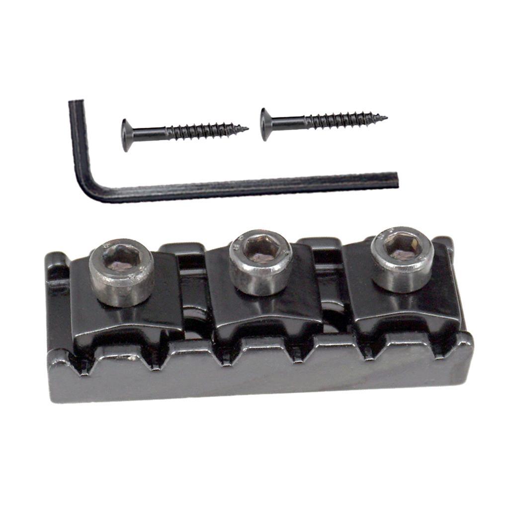 2x Guitar String Nut W/Wrench Screws Set For Electric Guitar Bridge 43mm