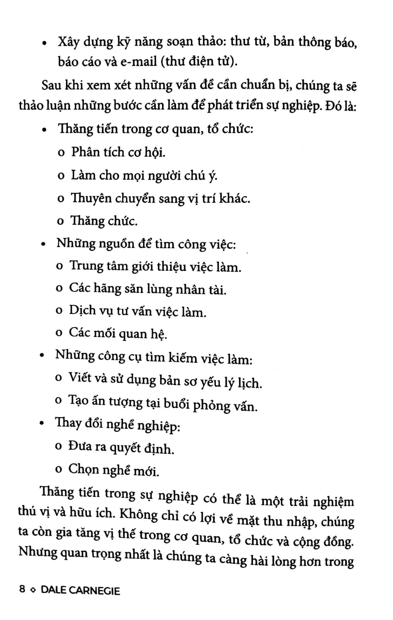 Tủ Sách Thành Công Của Dale Carnegie - Chuẩn Bị Để Thăng Tiến Trong Sự Nghiệp