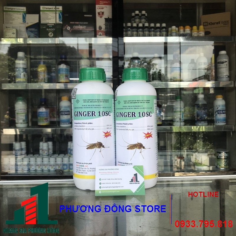 Thuốc diệt muỗi và côn trùng Ginger 10SC-1 lít