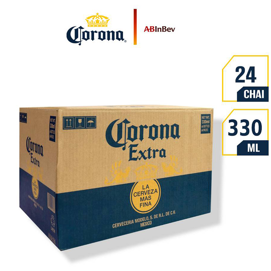 Thùng bia Corona Extra 330ml x 24 chai