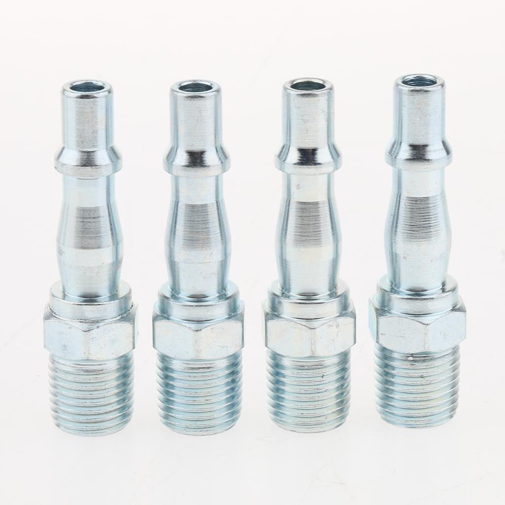 6 Pcs Heavy Duty Quick Coupler Set Air Hose Connector Fittings 1/4 inch Tools Plug