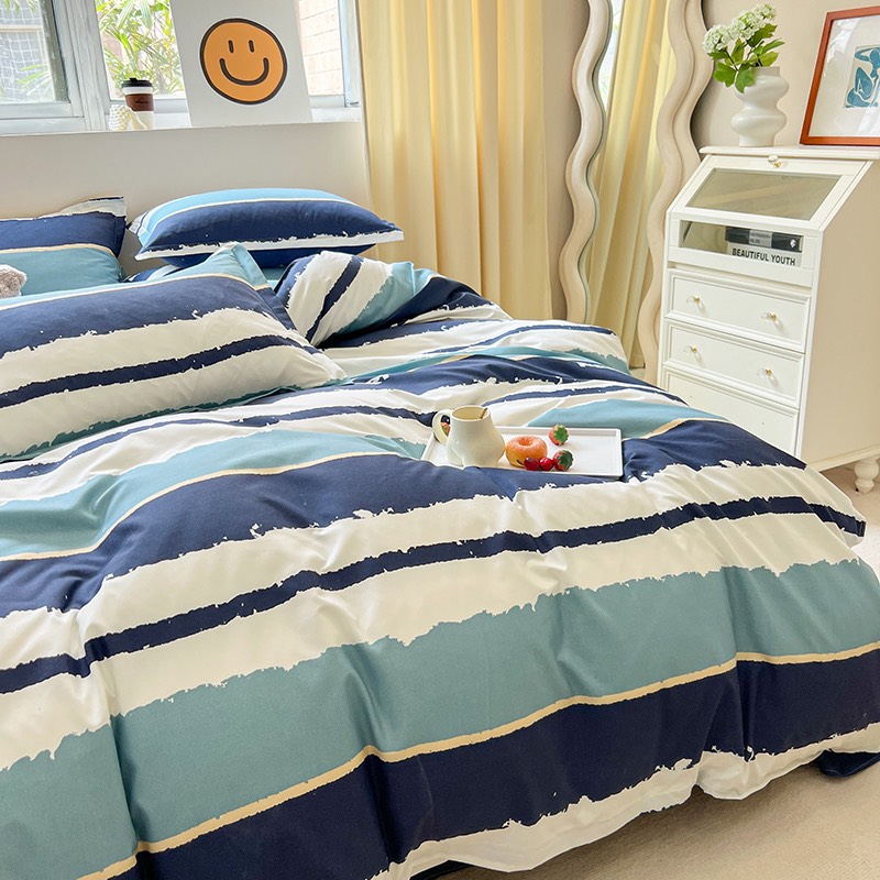 Bộ chăn ga gối Sóng Biển poly cotton cực đẹp