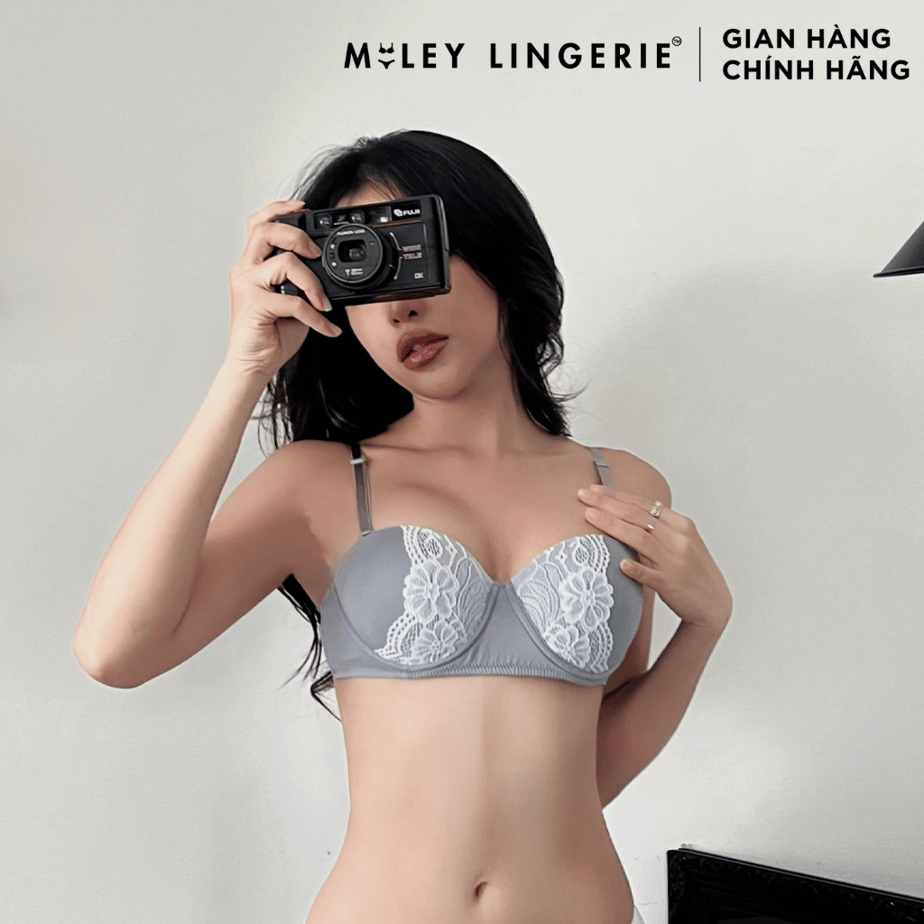 Combo 2 Áo Ngực Cúp Ngang Phối Ren Premium Miley Lingerie BRM02202-11202