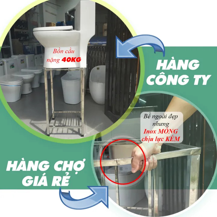 Bộ Chậu Rửa Chén Bát Có Chân HWATA A4 - Chậu Inox 304 kích thước 38x43cm kèm chân và bộ xả chống hôi