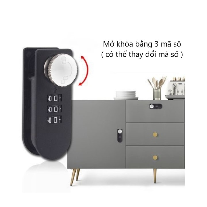 Khóa Số Ngăn Kéo Bàn, Hộc Tủ Loại Đơn Hoặc Nhiều Ngăn, Tủ Để Đồ, Có Thể Thay Đổi Mã Số