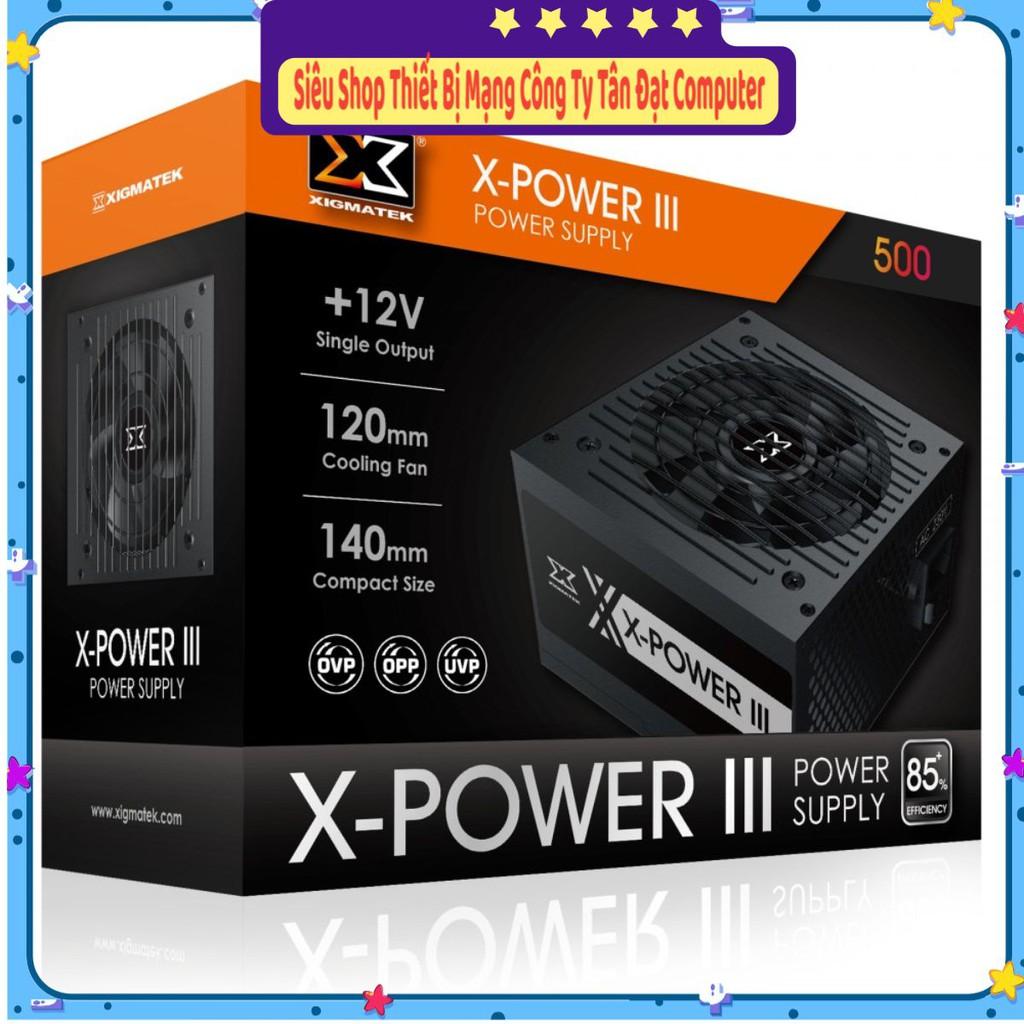 Nguồn Máy Tính Công Suất Thực XIGMATEK X-POWER III 500 - 80PLUS WHITE, Sản phẩm lý tưởng cho hệ thống GAME-NET- Hàng Chính Hãng