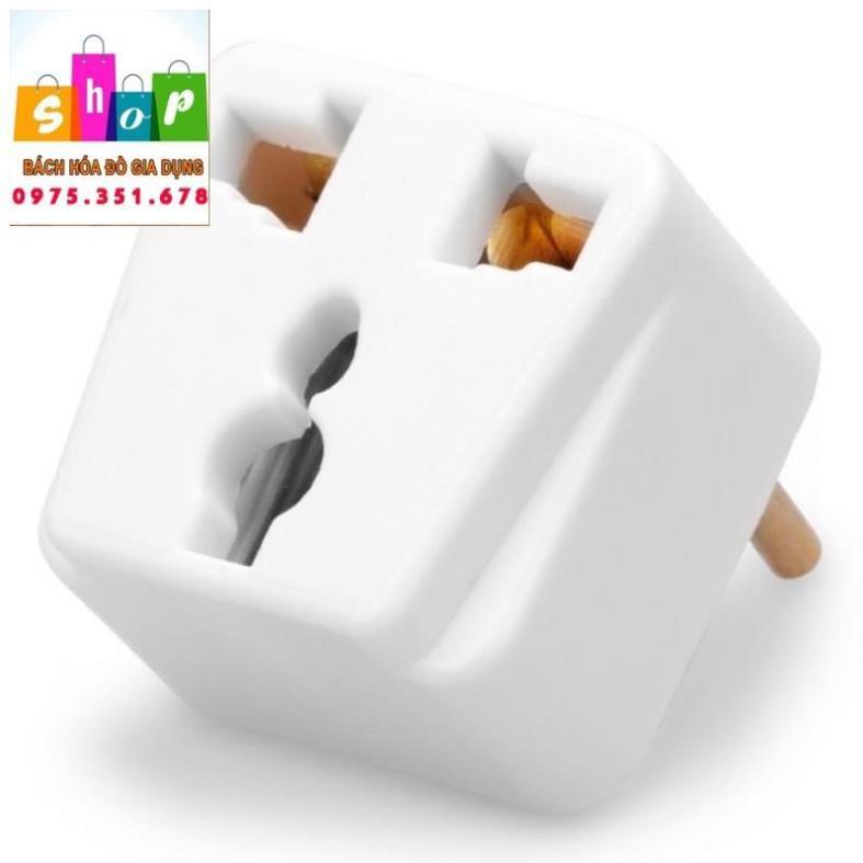 Phích cắm chuyển 3 chấu sang 2 chấu màu trắng