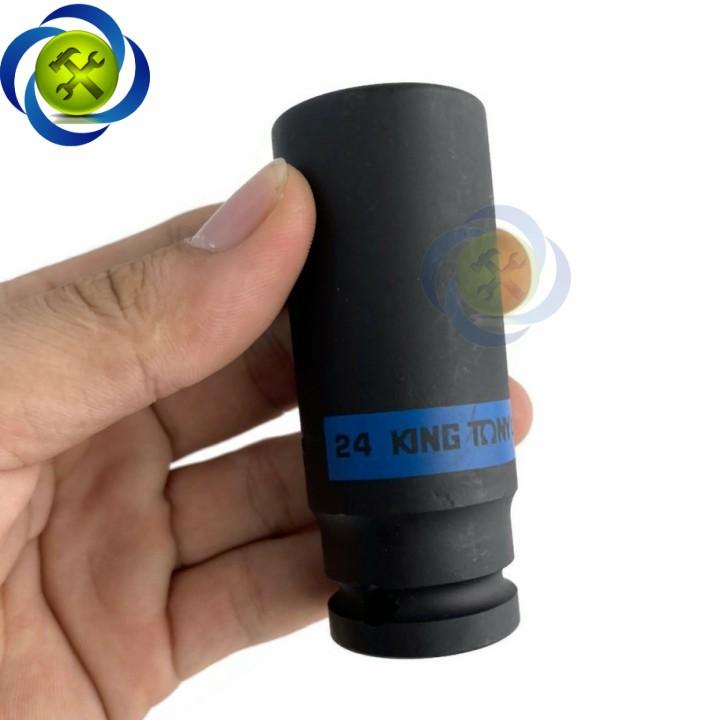 Tuýp 24mm 1/2 kingtony 493524M loại dài 6 cạnh màu đen