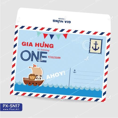 Thiệp thôi nôi – sinh nhật theo yêu cầu Pluxi