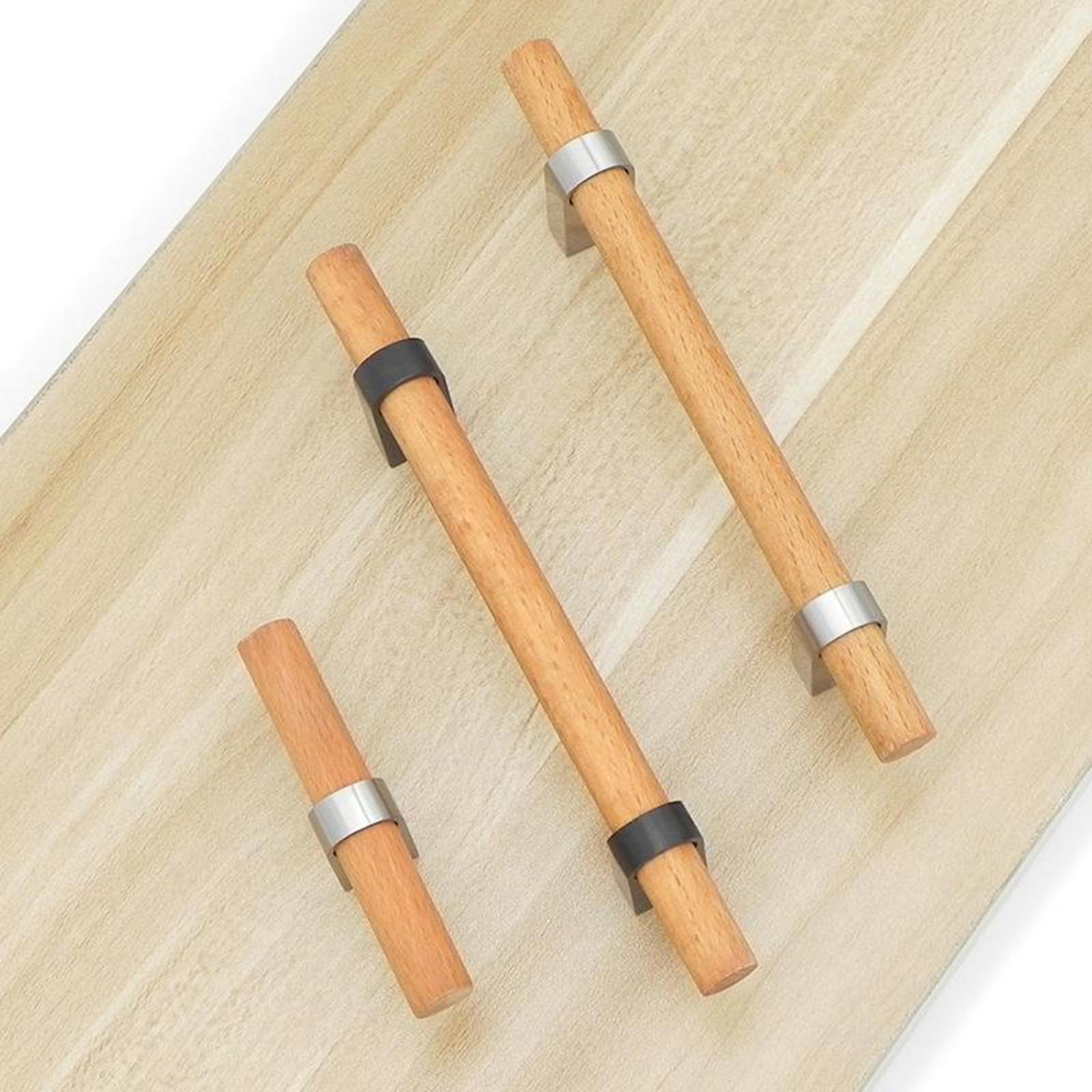 Solid Wood Handles Furniture Wardrobe Cabinet Door Modern Minimalist Handles Drawer Dresser Knobs Furniture Hardware Pulls