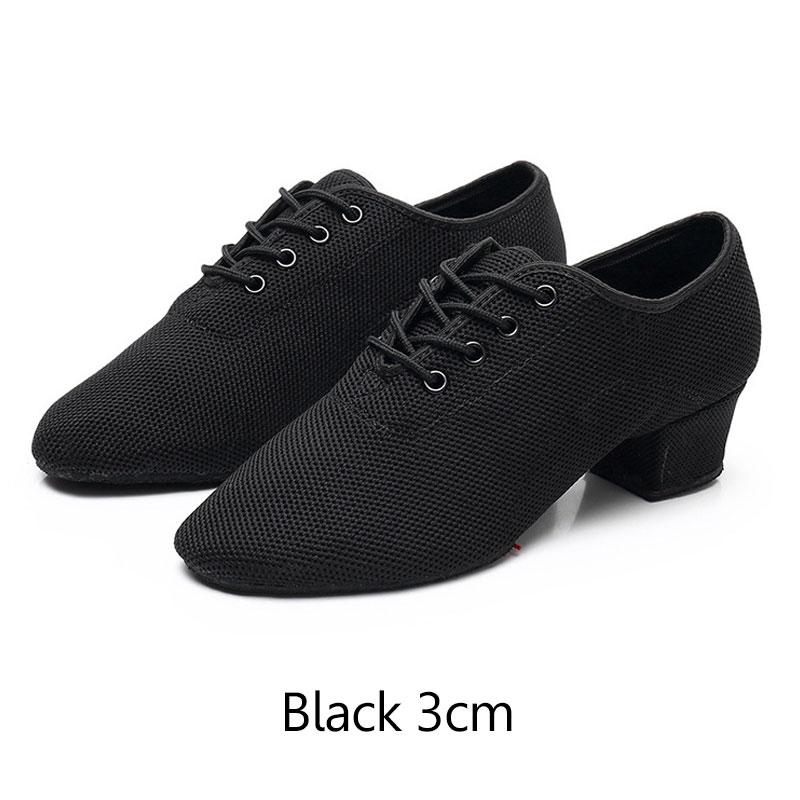Giày nhảy nữ Latin Salsa Jazz Dancing Giày Giày nữ cao gót Tango Girls Girls Nữ Ballroom Shoe Ladies Dance Sneakers Color: Black 3cm Shoe Size: 7